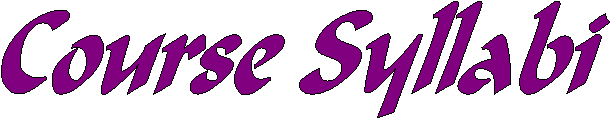 Course Syllabi 